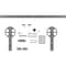 Ekena Millwork Premium Wagon Wheel Strap Barn Door Hardware Set w/ 5' Track for 2 1/4" Doors, Flint Gray GB600155HWFG - alternate 4